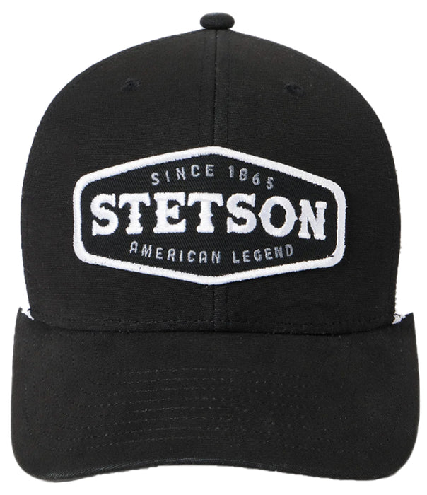 Stetson Embroidered Western Cowboy American Legend Trucker Hat Black/White Cap