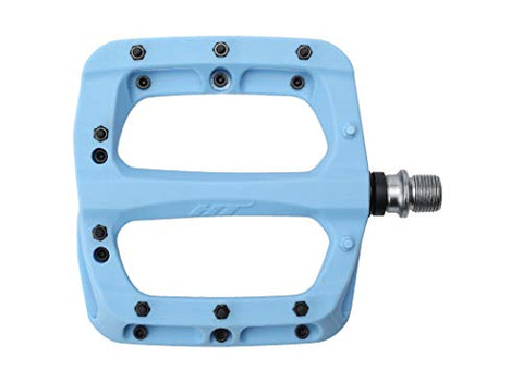 HT Components Sky Blue PA03A Flat Nylon Reinforced Pedals Pair 9/16"