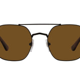 Persol Men's PO2483S Black with Brown Polarized Lens Designer Sunglasses