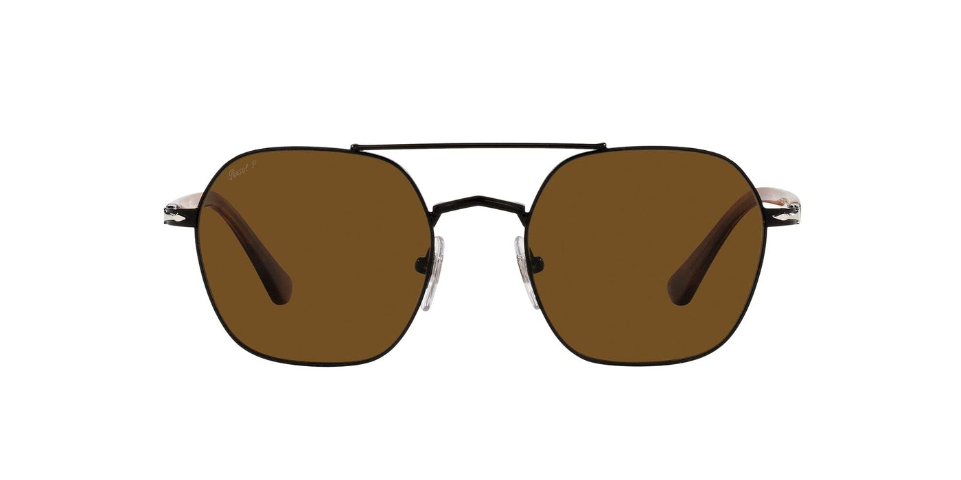 Persol Men's PO2483S Black with Brown Polarized Lens Designer Sunglasses