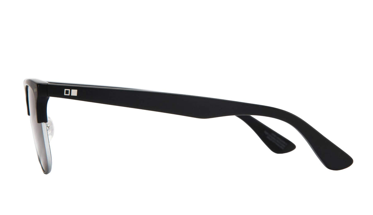 Otis Eyewear 100 Club Matte Black Brushed Gunmetal Grey Polar Lens Sunglasses