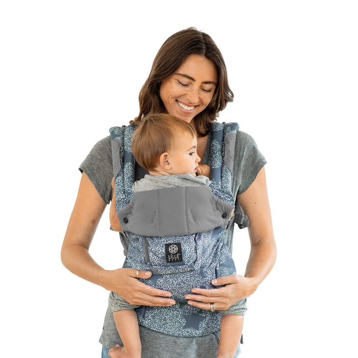 LLLbaby Complete 6-in-1 Luxe Ergonomic Baby Carrier Newborn to Toddler - with Lumbar Support - for Children 7-45 Pounds - 360 Degree Baby Wearing - Inward and Outward Facing - Starfall