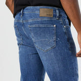 Mavi Men's Zach Mid Foggy Feather Blue Size 32/32 Straight Leg Regular Fit Jeans