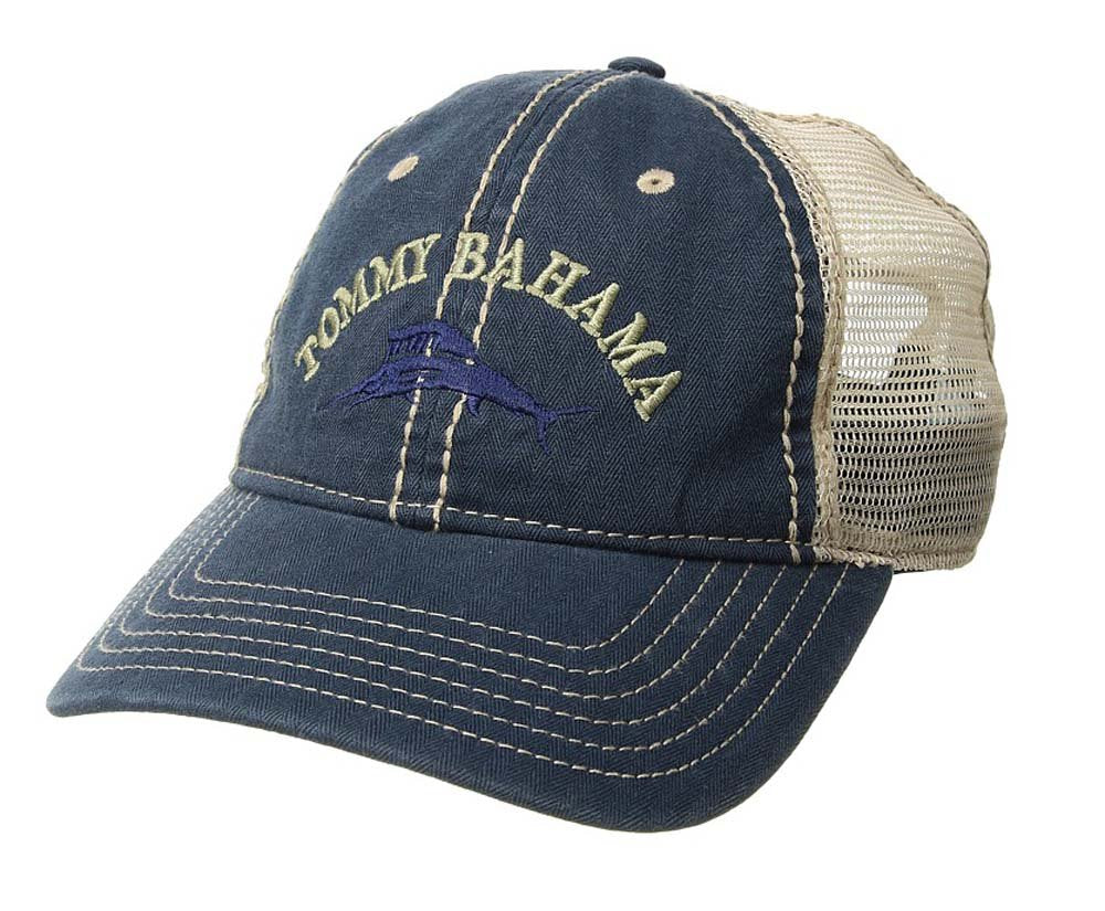 Tommy Bahama Mens Mesh Blue/Khaki Hat Ball Cap — Sports by Sager