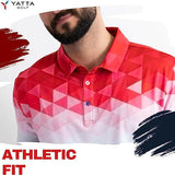 Yatta Golf Mens Standout Performance Short Sleeve Golf Polo Shirt