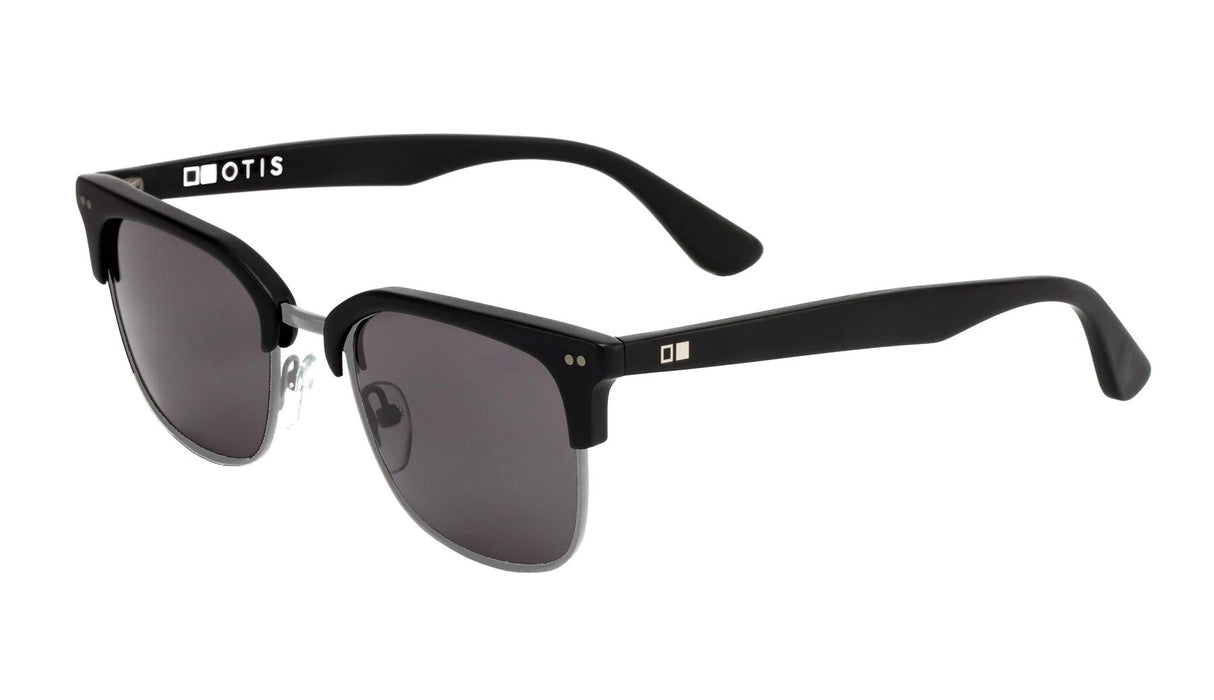 Otis Eyewear 100 Club Matte Black Brushed Gunmetal Grey Polar Lens Sunglasses