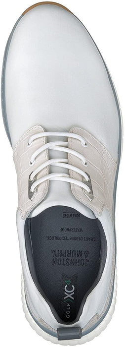 Johnston & Murphy Men's XC4 H2-Luxe Hybrid Saddle 9.5 White Croc Golf Shoes