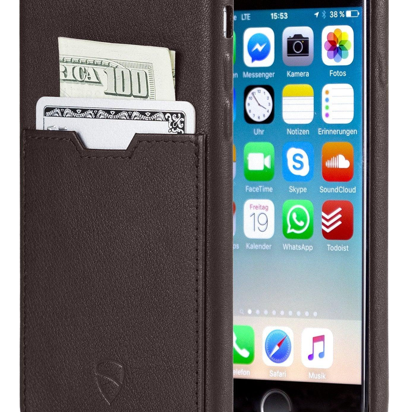 Vaultskin Soho Leather Wallet Case for iPhone - Sports by Sager
