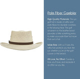 Scala Men's Palm and Raffia Fiber Gambler Fedora Hat
