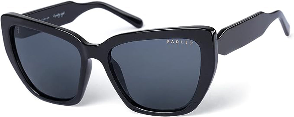 Radley London Women's 6501 Black Designer Oversized Cat Eye Sunglasses