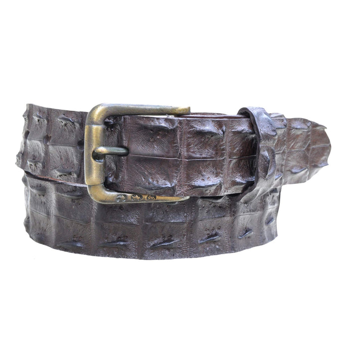Tag Safari Cape Nile Crocodile Skin Belt, Brass Buckle Fully Adjustable