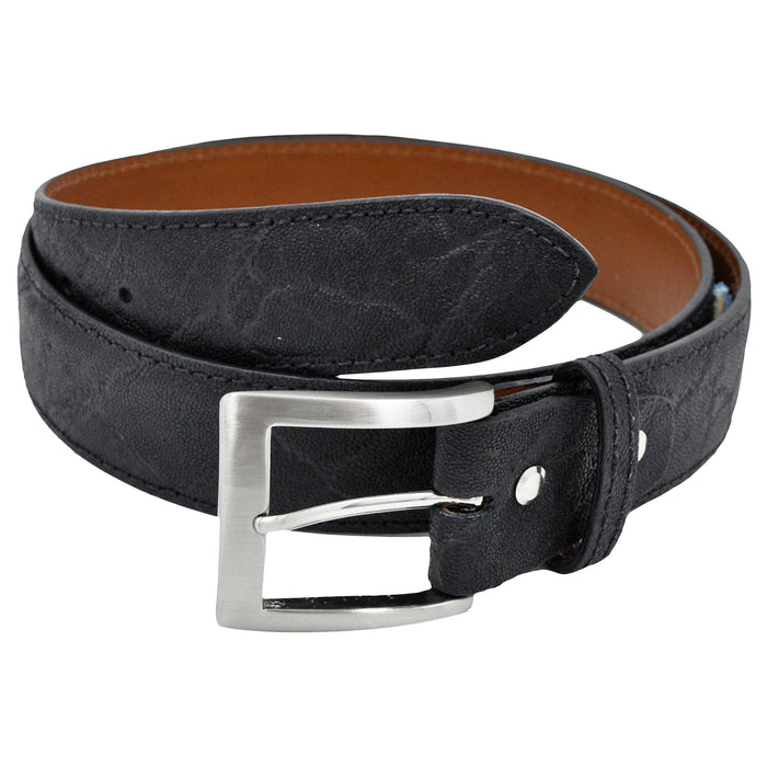 Tag Safari Elephant Skin Belt Genuine Leather Belt, Brass Buckle Fully Adjustable