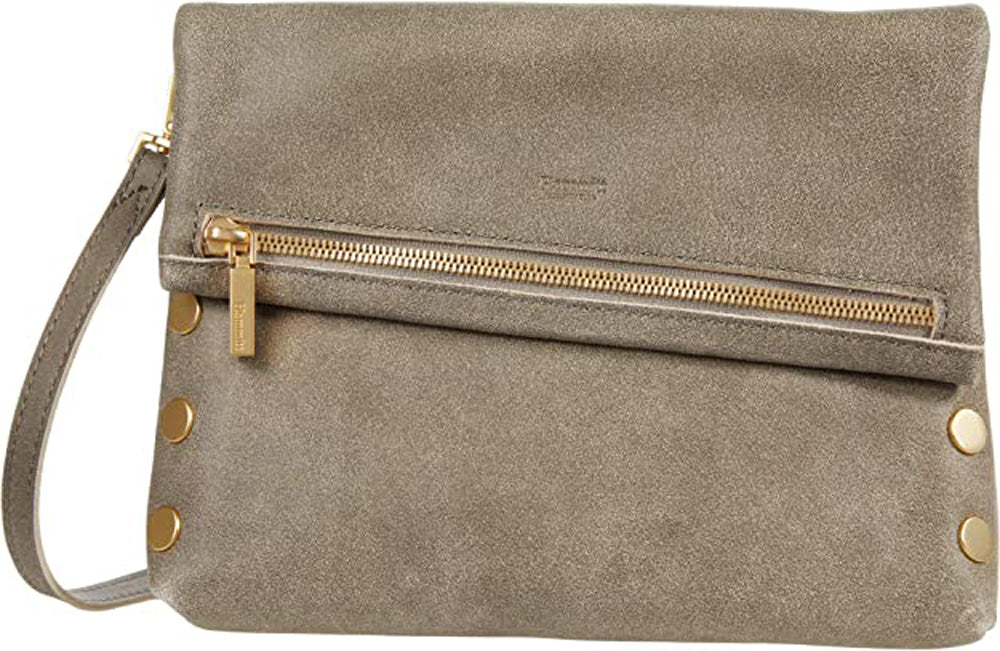 Hammitt Women's VIP Medium Leather Purse With Strap Pewter/Brushed Gold