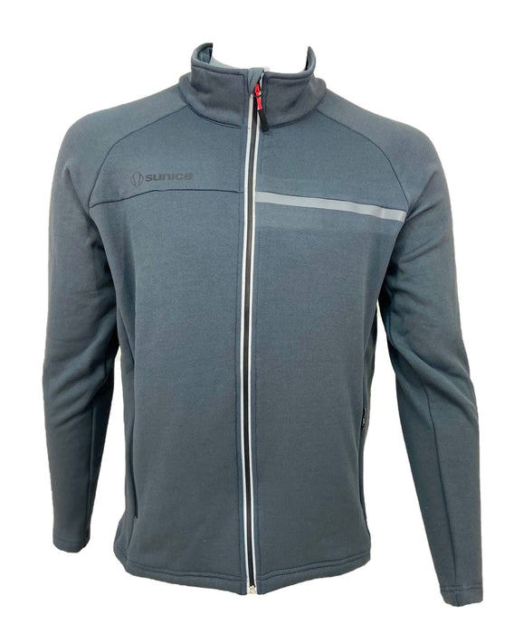 Sunice Men's Quantum MLA1821 Charcoal Medium Full Zip Stretch Fleece Jacket
