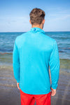 White Water X-Large Ocean Blue Monterey Performance 1/4 Zip Pullover Shirt