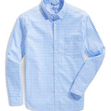 Vineyard Vines Men's Gingham On-The-Go brr Performance Button Down Long Sleeve Shirt