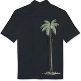 Bamboo Cay Men's Hidden Palm Camp Collar Embroidered Shirt