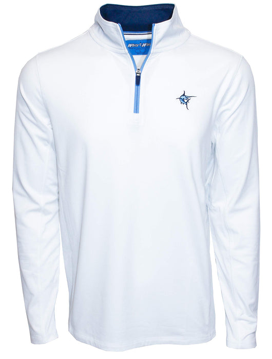 White Water Medium Navy Montauk Performance Breathable 1/4 Zip Pullover Shirt