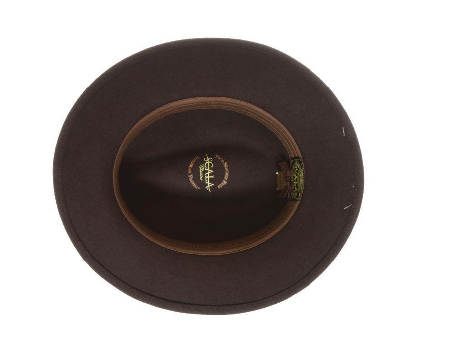 Scala Men's Brown Wool Felt Safari Hat