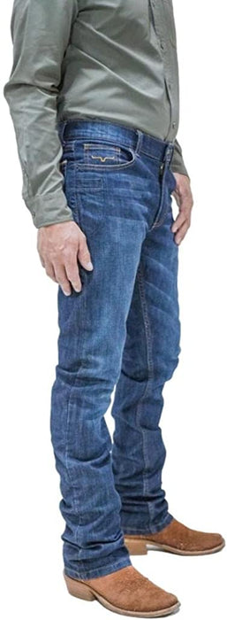 Kimes Ranch Men's Roger 34W x 34L Slim Fit Boot Cut Blue Jeans