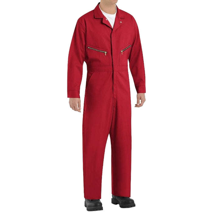 Walls Mens Red 38 Tall Long Sleeve Cotton Non-Insulated Coverall