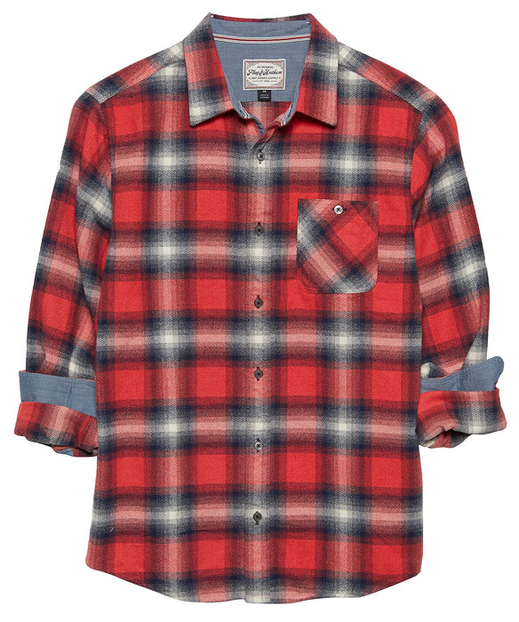 Flag & Anthem Red, Navy and White Sanders XXX-Larg Flannel Shirt