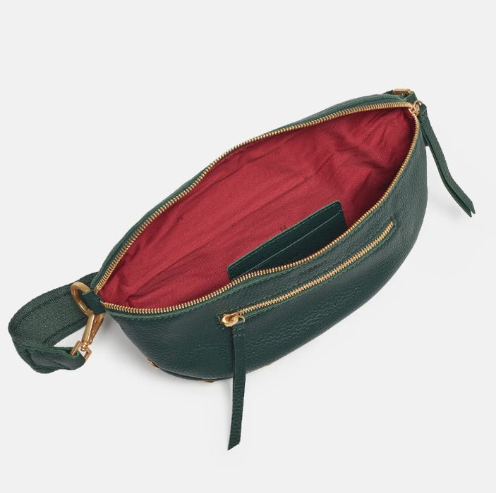 Hammitt Women's Grove Green/Brushed Gold Charles Crossbody Leather Belt Bag