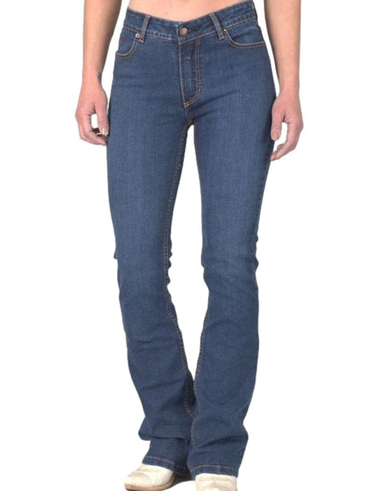 Kimes Ranch Women's Chloe Blue 4W x 34L Mid-Rise Flare Boot Cut Jeans