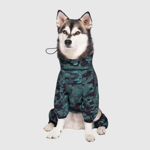 Canada Pooch Slush Suit Size 18 Green Camo Water-Resistant Dog Bodysuit