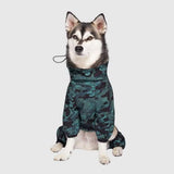 Canada Pooch Slush Suit Size 14 Green Camo Water-Resistant Dog Bodysuit