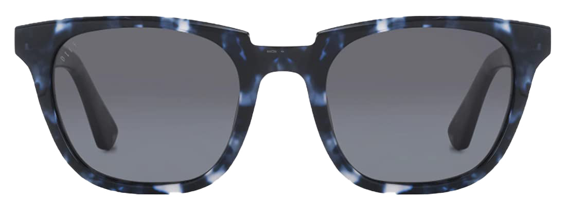 DIFF Eyewear Unisex Colton Midnight Marble + Grey Polarized Lens Sunglasses