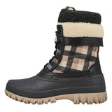 Cougar Women's Creek Black Maple Plaid Size 10 Premium Faux Fur Winter Boot