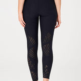Onzie High Rise Black Selenite Medium-Large Midi Leggings