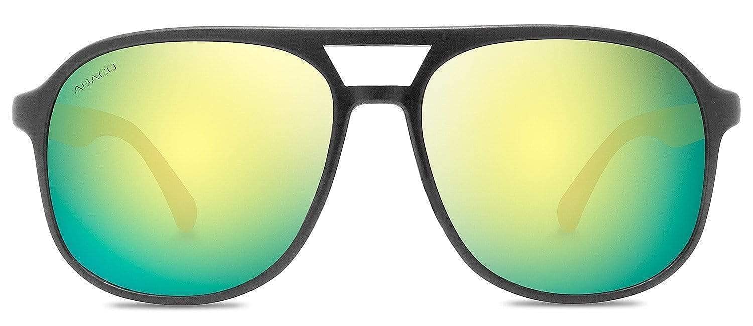 Abaco Men's Pitbull Matte Black/Citrus Mirror Polarized Sunglasses