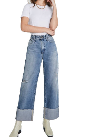 AG Adriano Goldschmied Women's Tomas High-Rise Haste Straight Leg Baggy Jeans