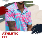 Yatta Golf Mens Standout Performance Short Sleeve Golf Polo Shirt