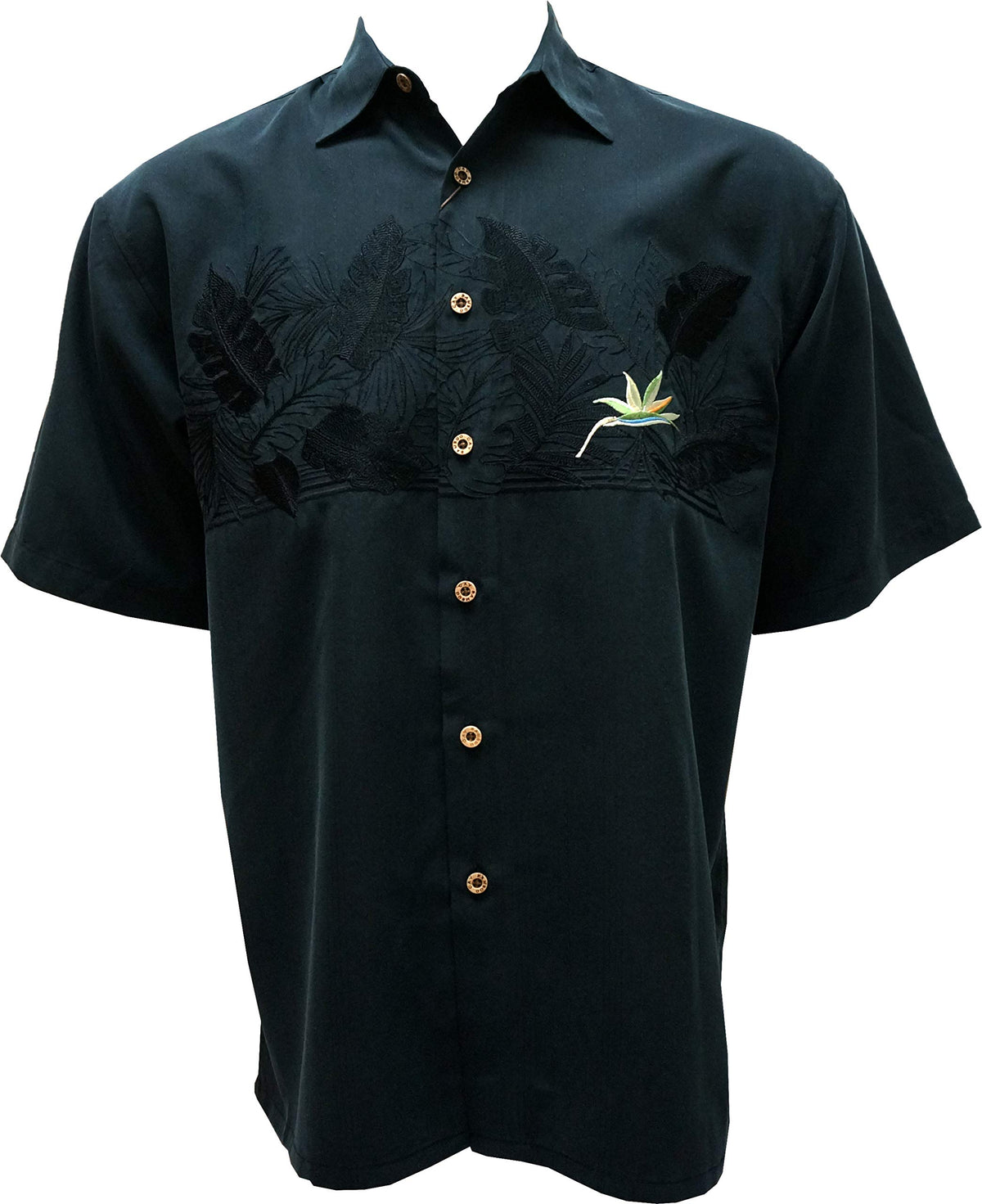 Bamboo Cay Men's Chest Bird of Paradise Tropical Style Embroidered