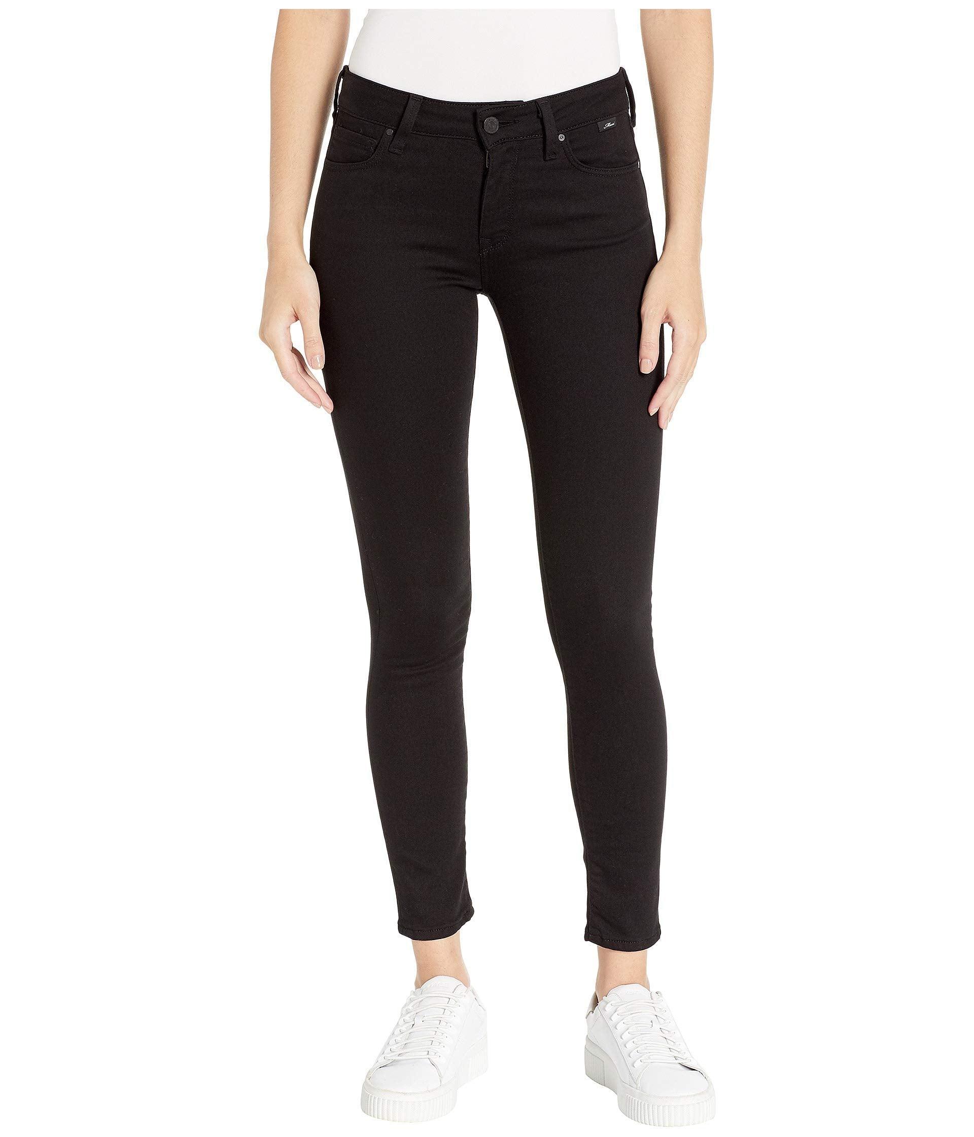 Mavi Women's Adriana Double Black Tribeca 28/32 Mid Rise Super Skinny Jeans - Sports by Sager