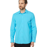 Robert Graham Men's Seaworthy Aqua Medium Button-Up Long Sleeve Shirt