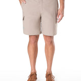 Tori Richard Men's R & R Size 36 Taupe 8" Inseam Performance Cargo Shorts
