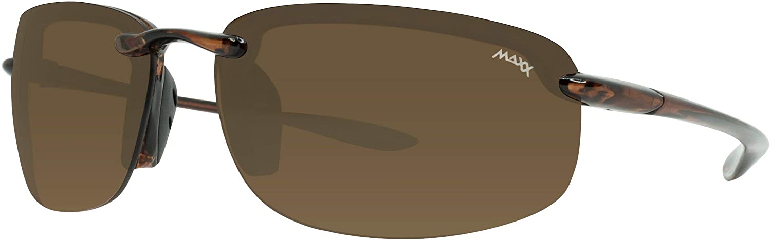Maxx Sunglasses 5 Sport Tortoise Frame with Polarized Brown Lens
