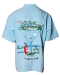 Bamboo Cay Mens XX-Large Aqua Par And Bar Rayon Shirt