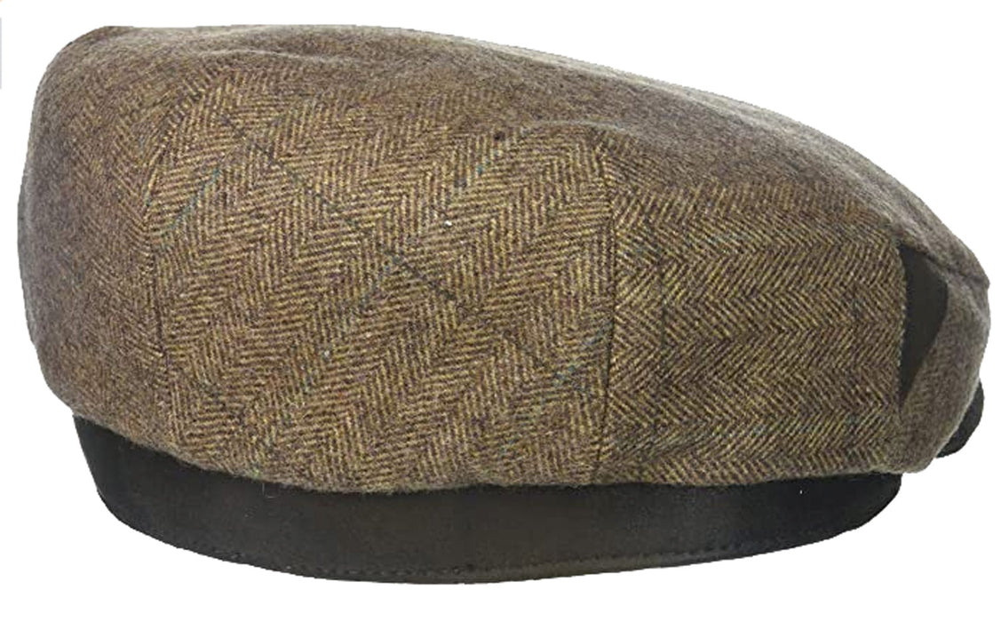 Henschel Aberdeen X-Large Brown Italian Wool Herrringbone Plaid Ivy Hat