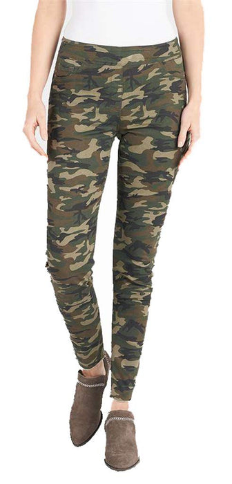 Coco + Carmen OMG Tummy-Slimming Distressed Printed Jeans