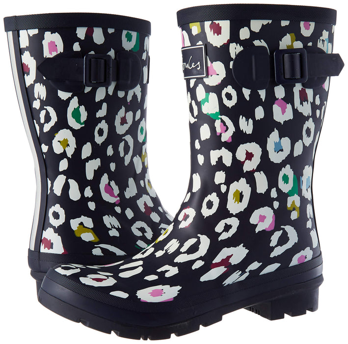 Joules Women's Molly Welly Gold Botanical Bees Size 6 Mid Height Rain Boot