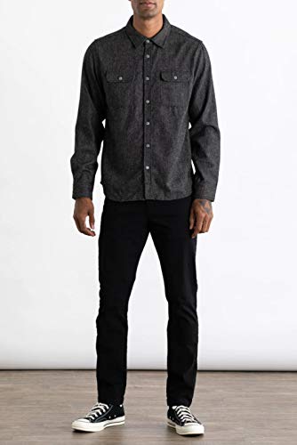Bridge & Burn Men's Cole Black Multi Medium Long Sleeve Shirt