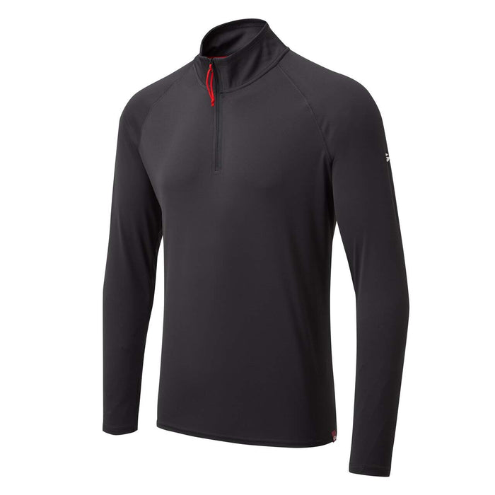Gill Men's UV Tec Small Charcoal Quarter Zip Long Sleeve Shirt
