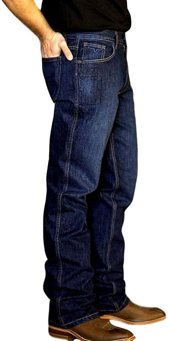 Kimes Ranch Men's Dillon Indigo 34W x 34L Wide Boot Cut Jeans
