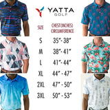 Yatta Golf Mens Standout Performance Short Sleeve Golf Polo Shirt