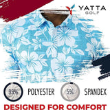 Yatta Golf Mens Standout Performance Short Sleeve Golf Polo Shirt